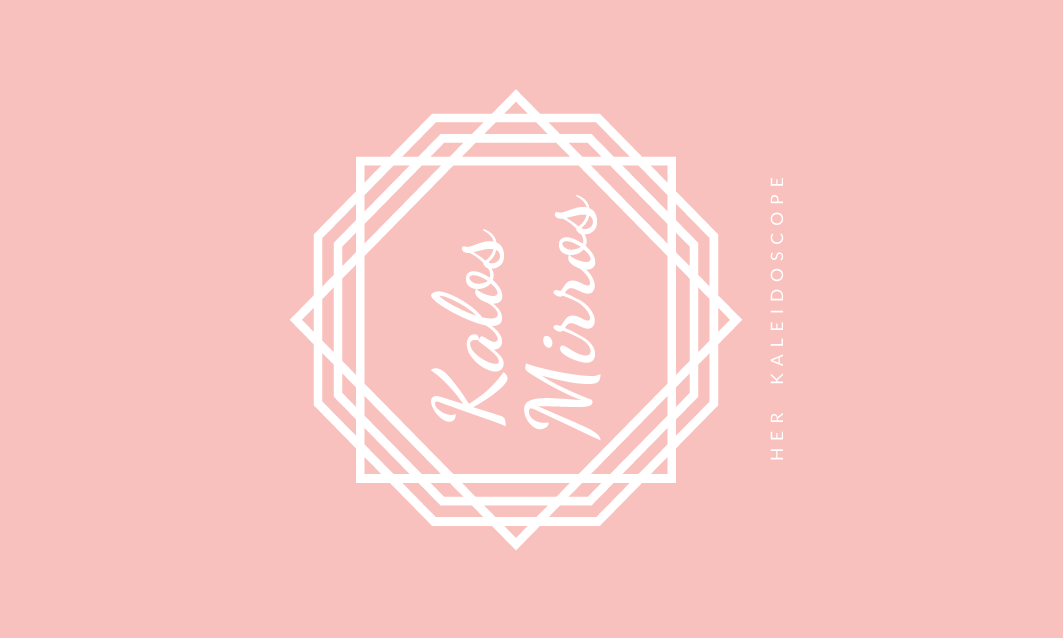 Business card back, Kalos Mirror logo and tagline