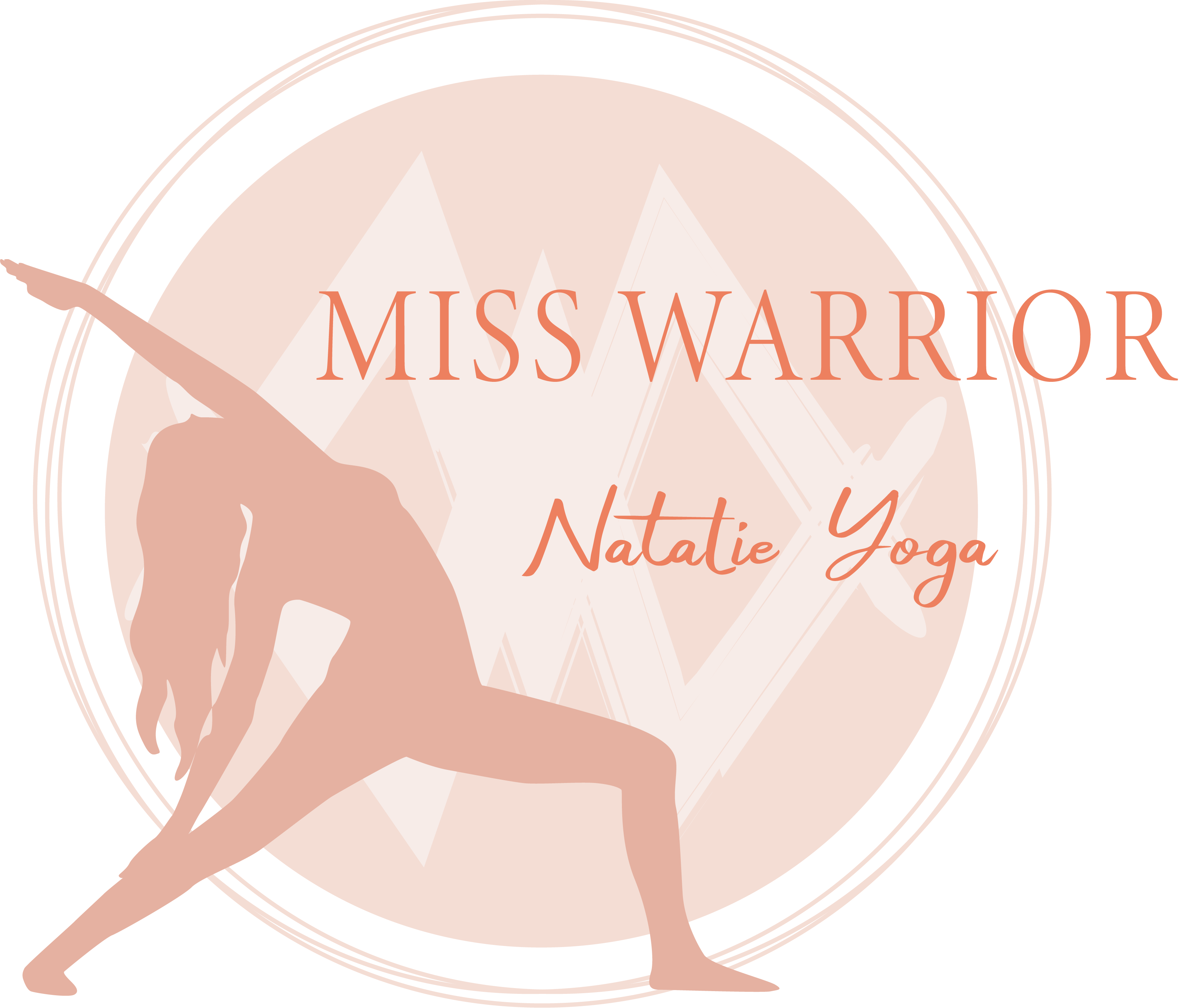 Triangle pose with MW monogram