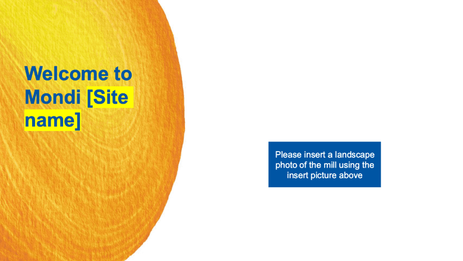 Mondi plant & mills template — title slide