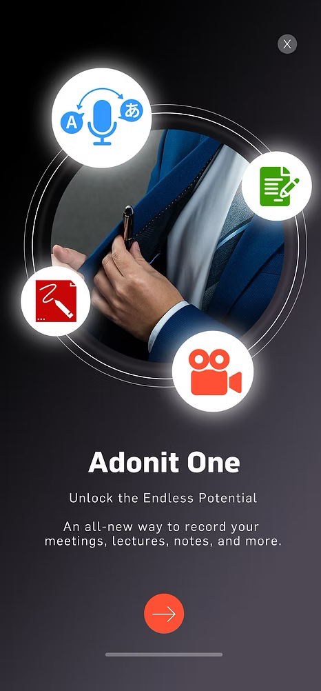 Adonit One main page concept