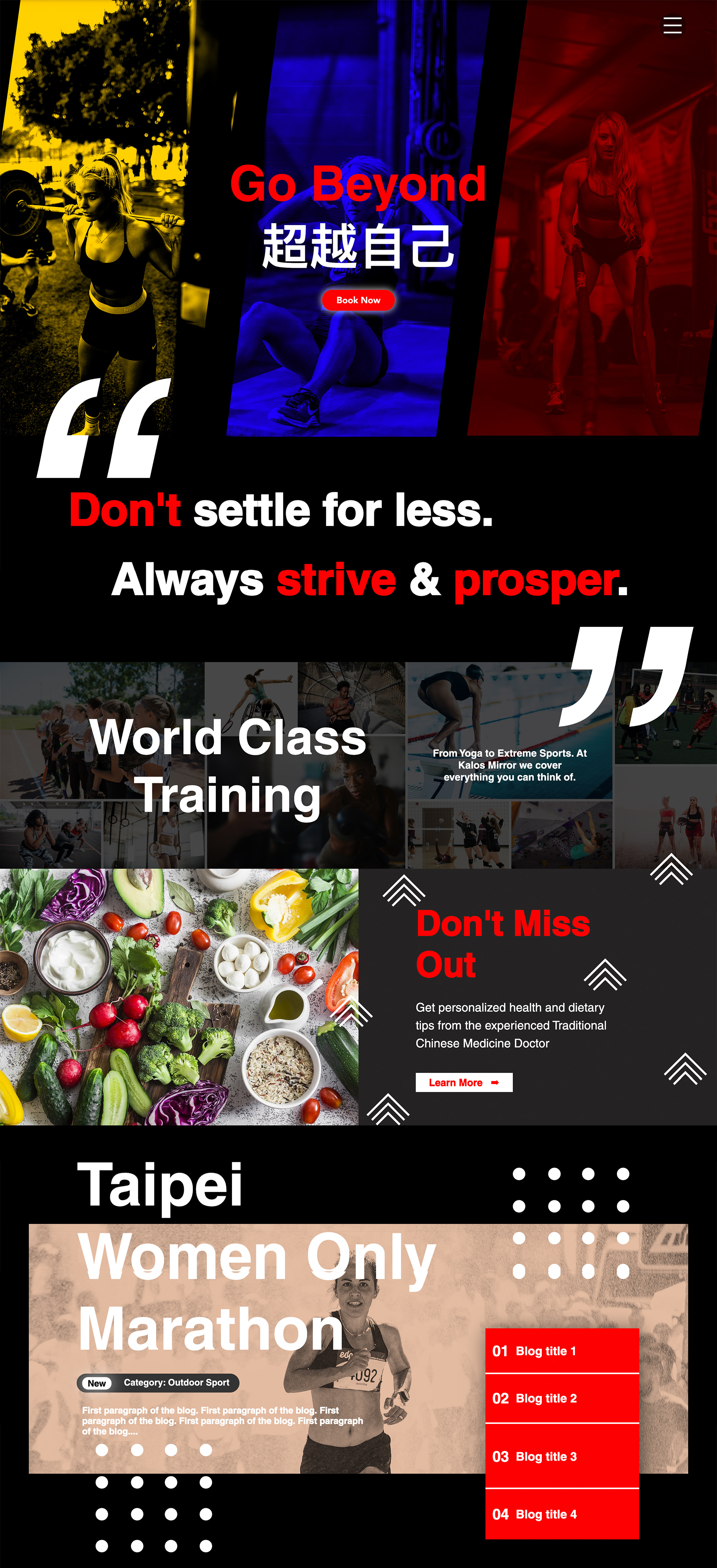 Bold and Fitness-Focused design